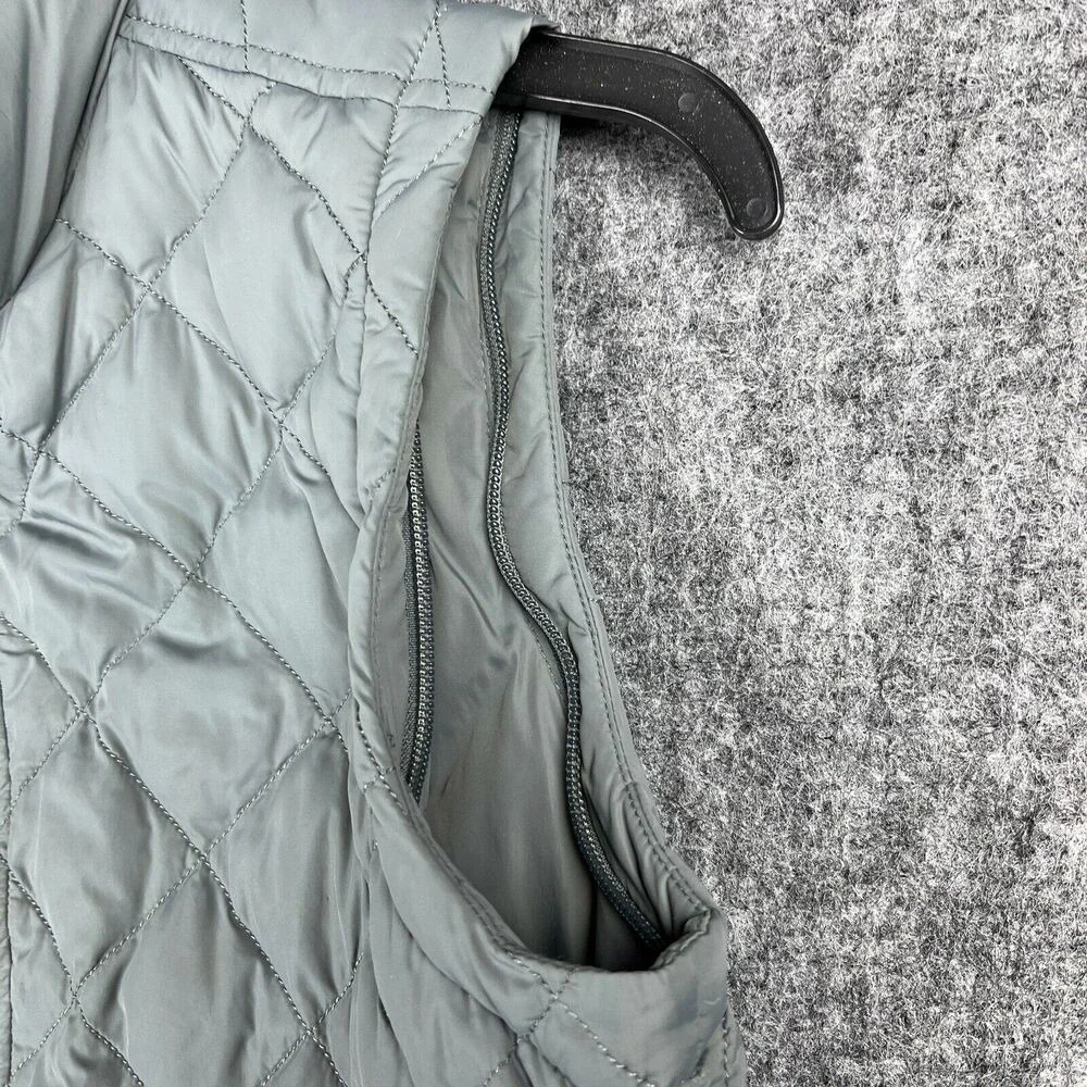 Lands End Kids Quilted Puffer Vest Full Zip Sleeveless Layering L 14-16‎ Girls